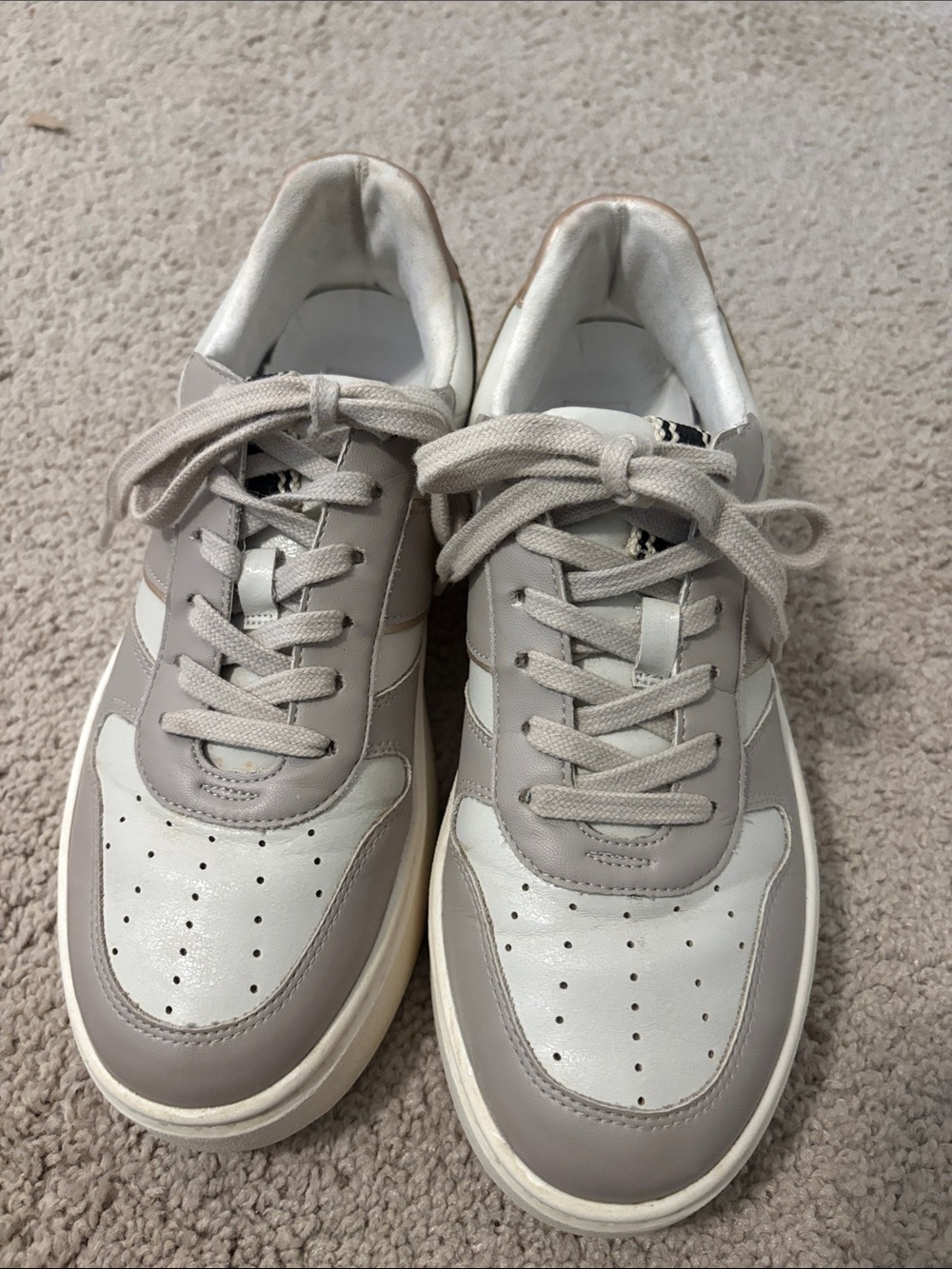 Shu Shop Neutral Taupe and White women Casual Sneakers